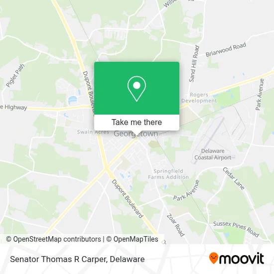 Senator Thomas R Carper map