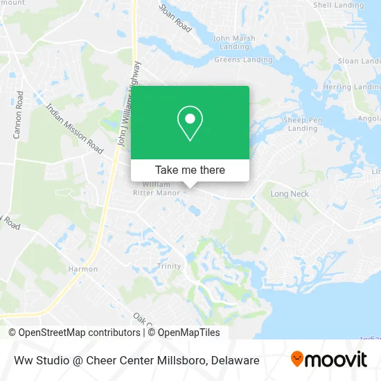 Ww Studio @ Cheer Center Millsboro map