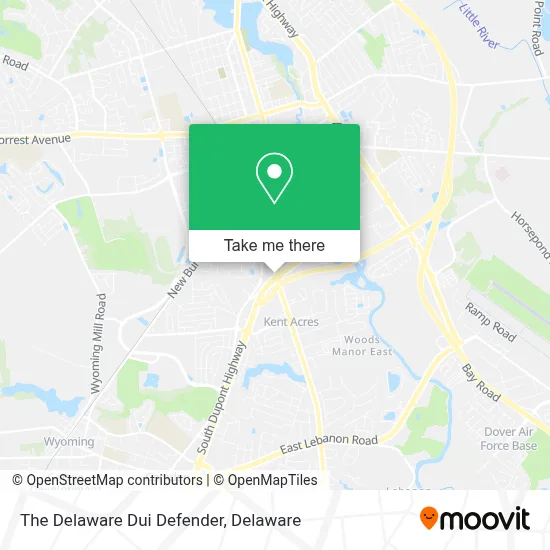 The Delaware Dui Defender map