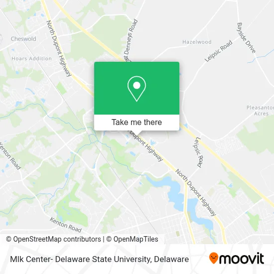 Mlk Center- Delaware State University map