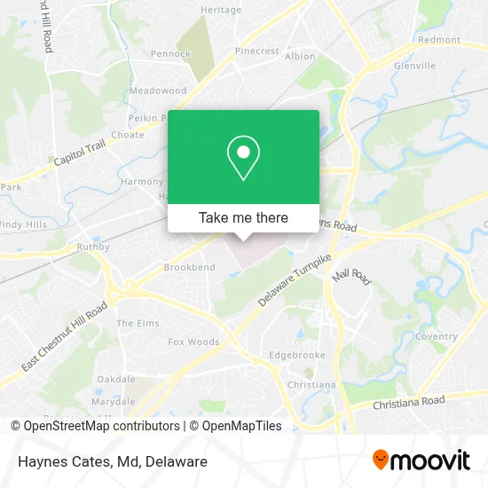Haynes Cates, Md map