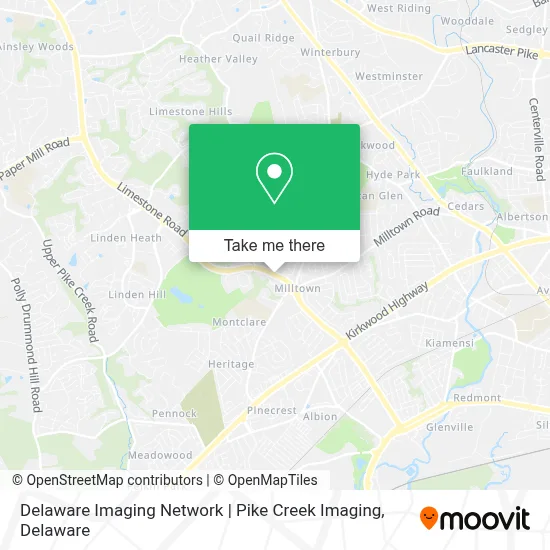 Delaware Imaging Network | Pike Creek Imaging map