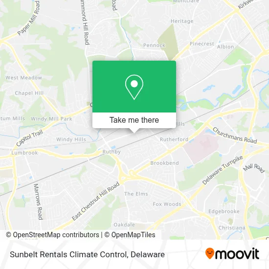 Sunbelt Rentals Climate Control map