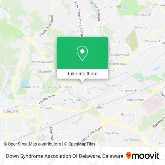 Down Syndrome Association Of Delaware map