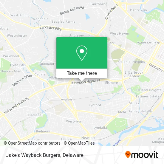 Jake's Wayback Burgers map