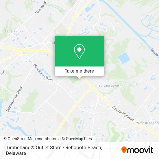 Timberland® Outlet Store - Rehoboth Beach map