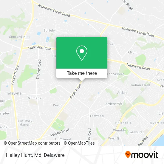 Halley Hunt, Md map