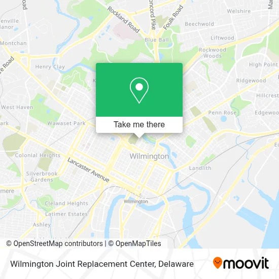 Wilmington Joint Replacement Center map