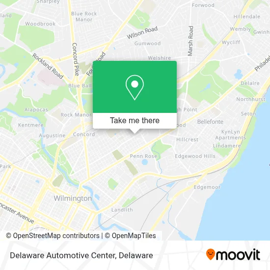 Delaware Automotive Center map
