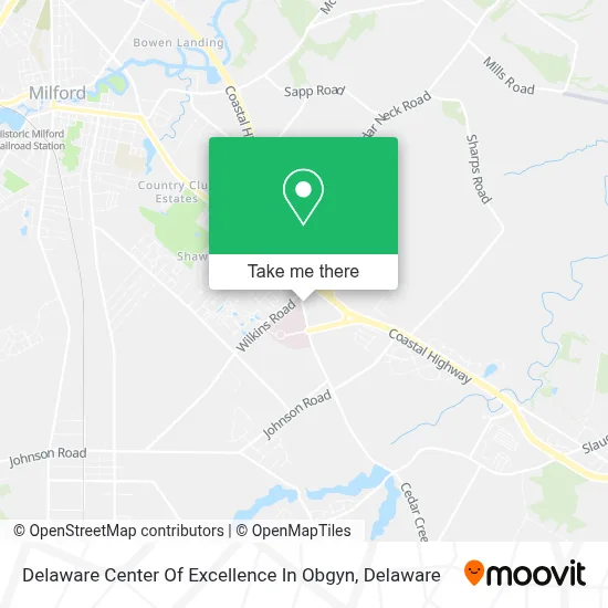 Delaware Center Of Excellence In Obgyn map
