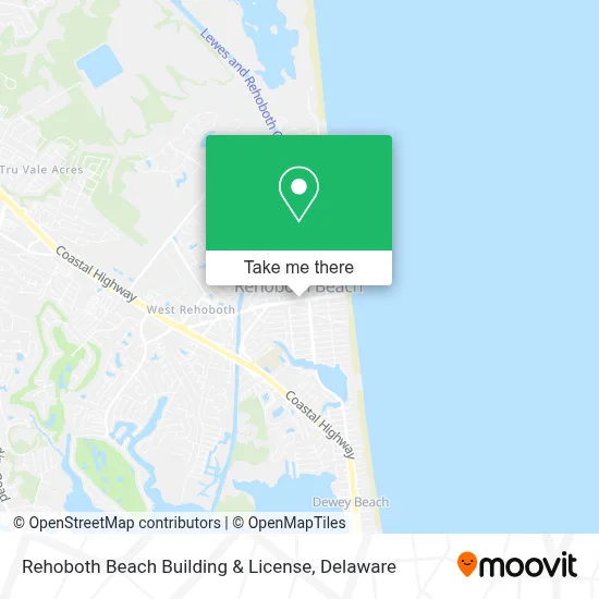 Rehoboth Beach Building & License map