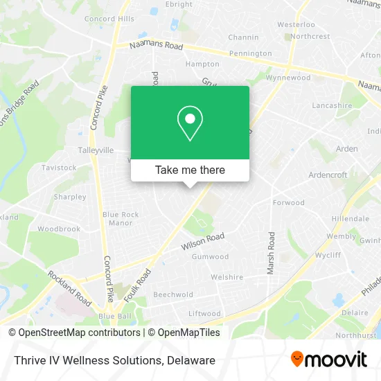 Thrive IV Wellness Solutions map