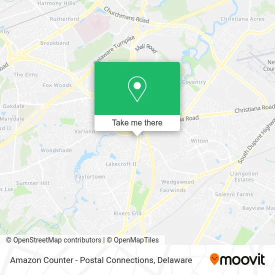 Amazon Counter - Postal Connections map