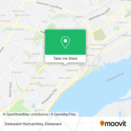 Delaware Humanities map