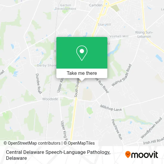 Central Delaware Speech-Language Pathology map