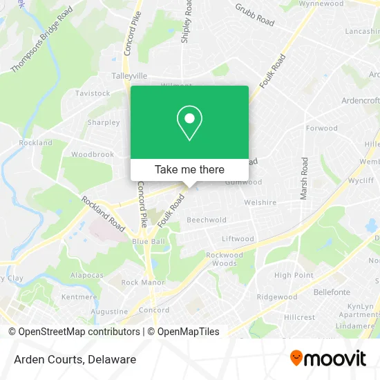 Arden Courts map