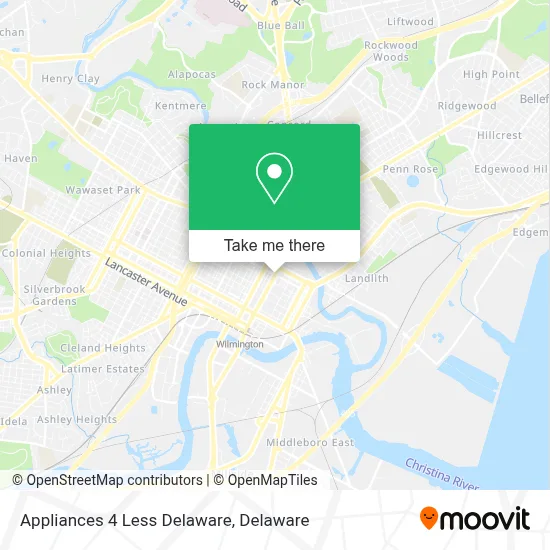 Appliances 4 Less Delaware map