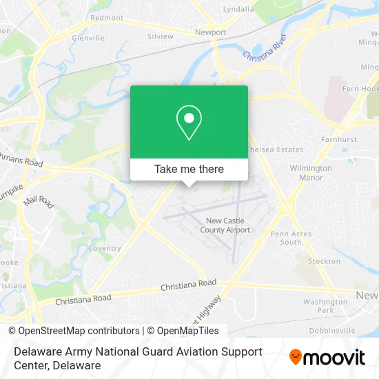 Delaware Army National Guard Aviation Support Center map