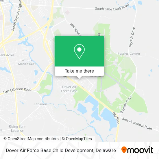 Dover Air Force Base Child Development map