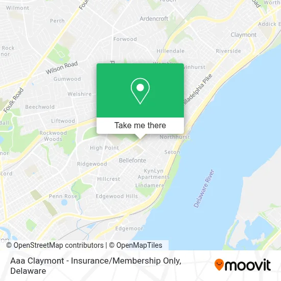 Aaa Claymont - Insurance / Membership Only map