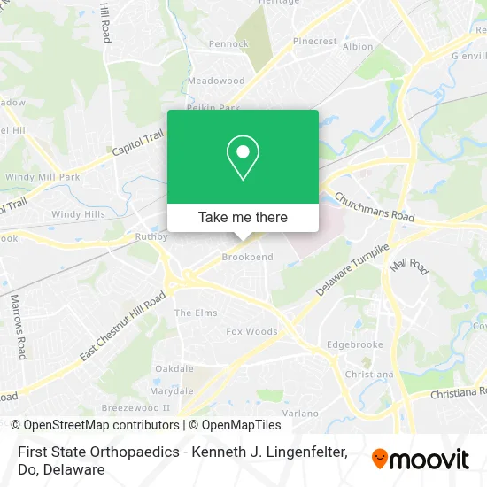 First State Orthopaedics - Kenneth J. Lingenfelter, Do map