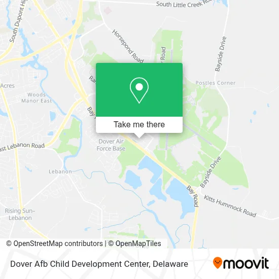 Dover Afb Child Development Center map