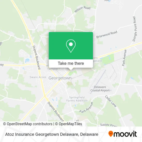 Atoz Insurance Georgetown Delaware map