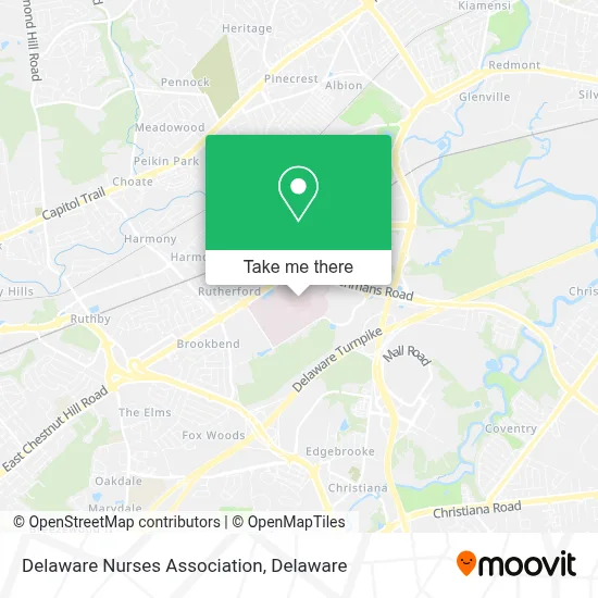 Delaware Nurses Association map