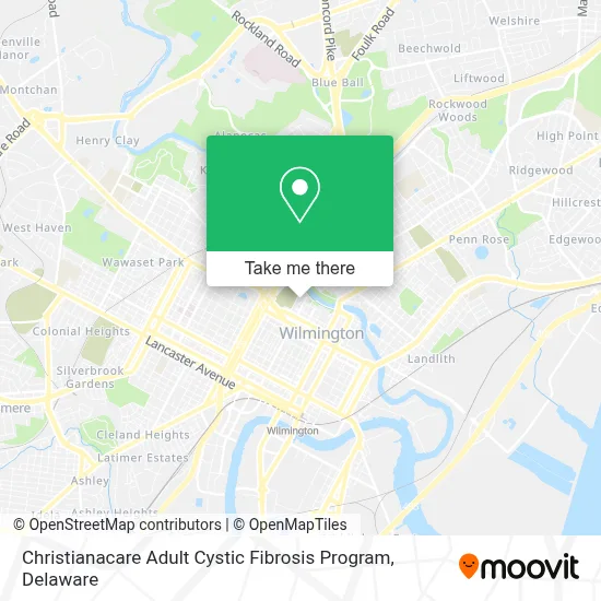 Christianacare Adult Cystic Fibrosis Program map