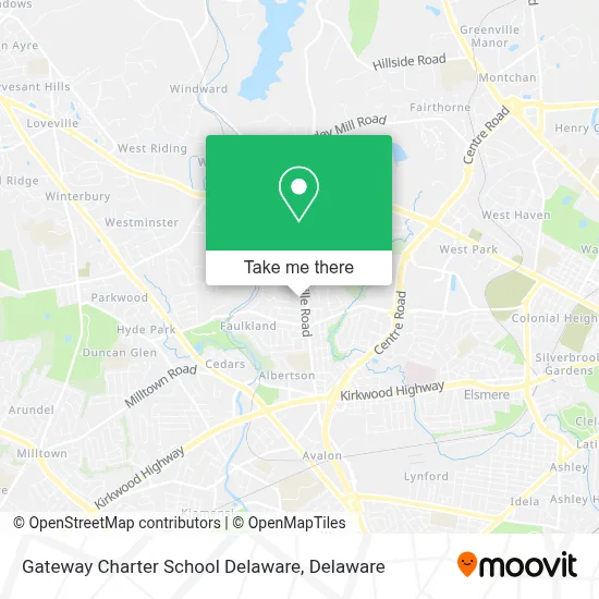 Gateway Charter School Delaware map