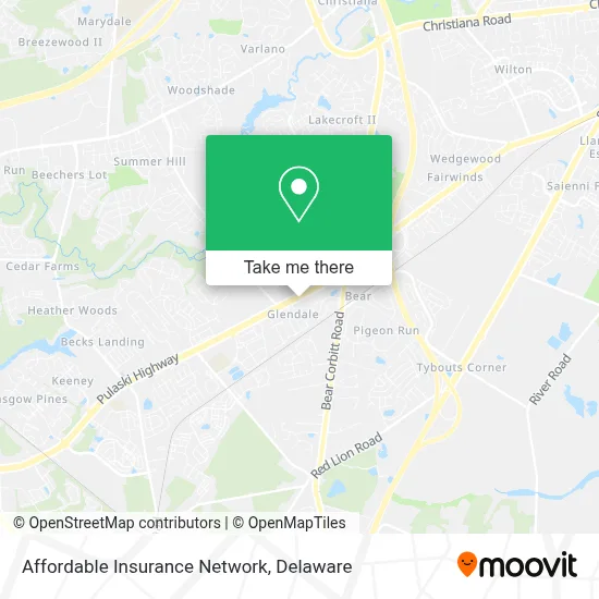 Affordable Insurance Network map
