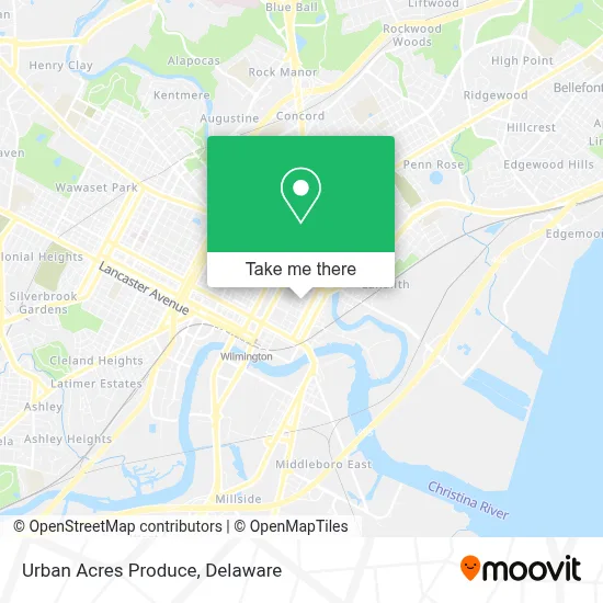 Urban Acres Produce map