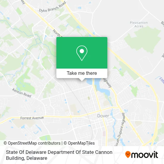 State Of Delaware Department Of State Cannon Building map