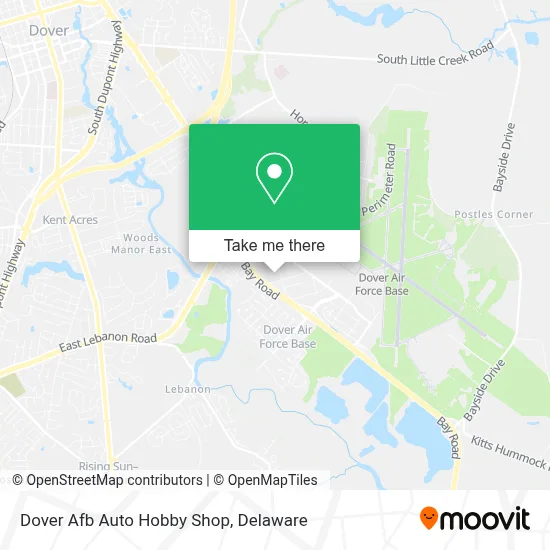 Dover Afb Auto Hobby Shop map