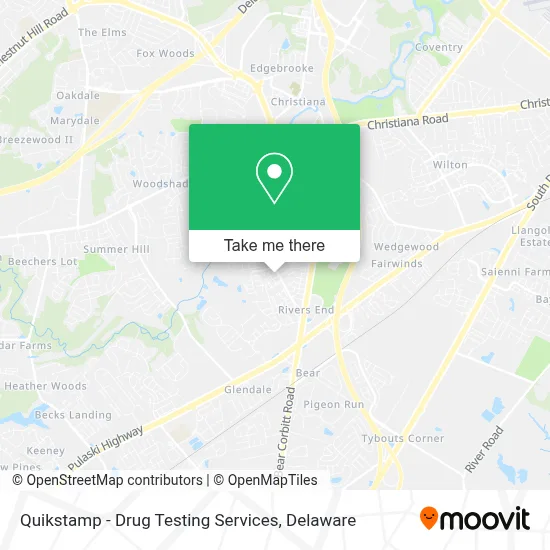 Quikstamp - Drug Testing Services map
