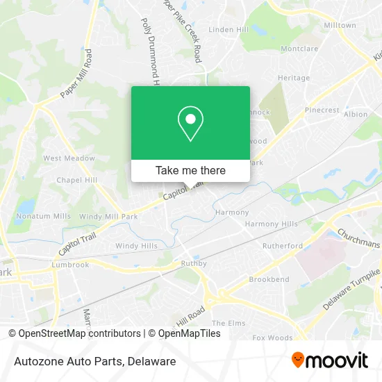Autozone Auto Parts map