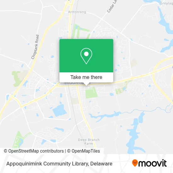 Appoquinimink Community Library map