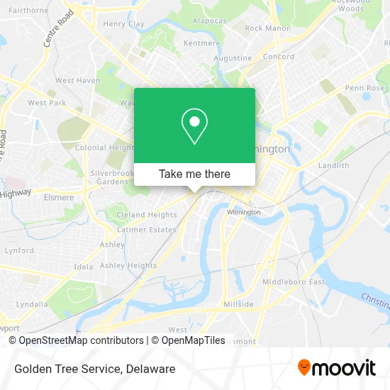 Golden Tree Service map
