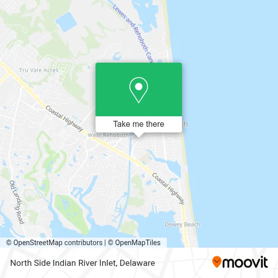 North Side Indian River Inlet map