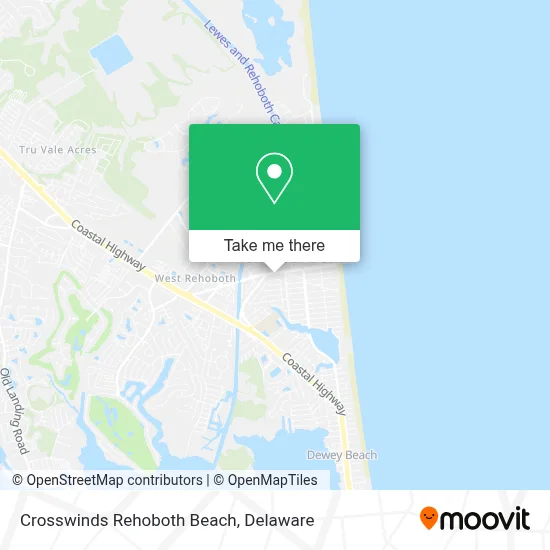 Crosswinds Rehoboth Beach map