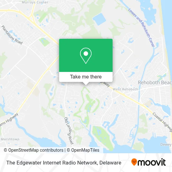 The Edgewater Internet Radio Network map