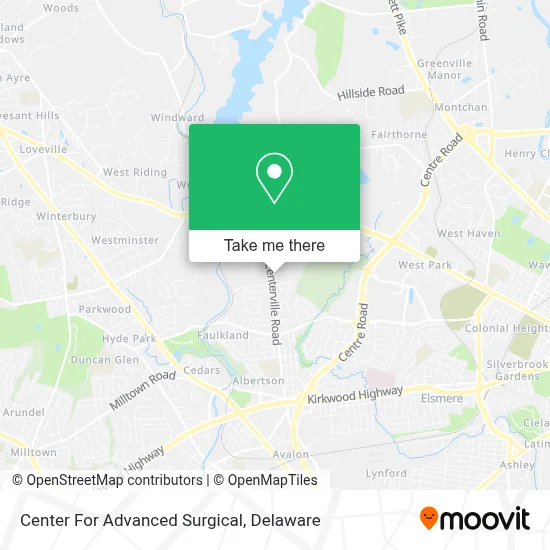 Center For Advanced Surgical map