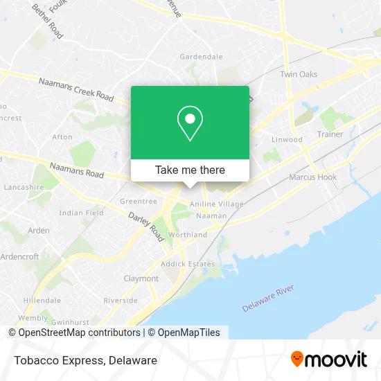 Tobacco Express map