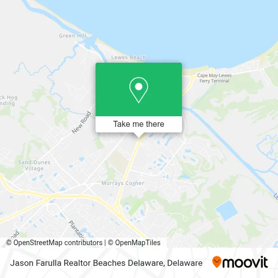 Jason Farulla Realtor Beaches Delaware map