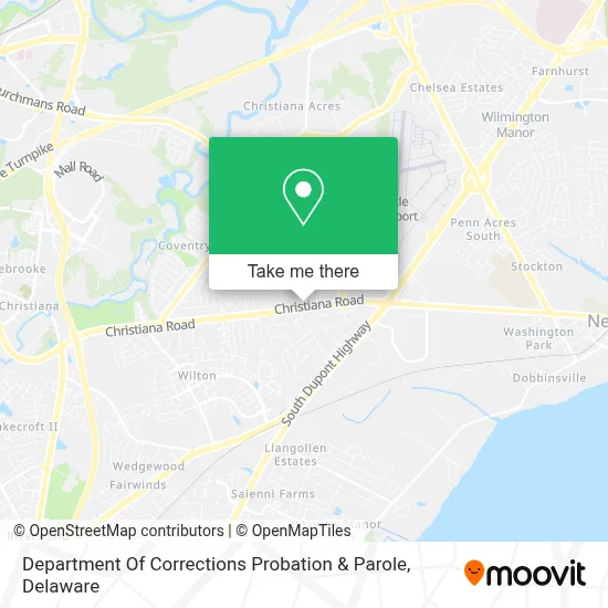Department Of Corrections Probation & Parole map