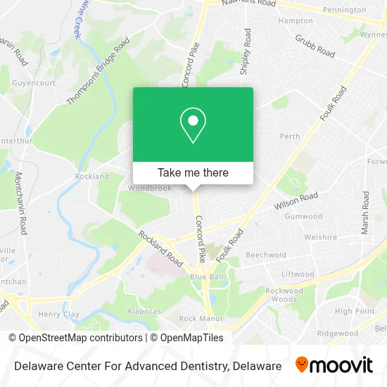 Delaware Center For Advanced Dentistry map