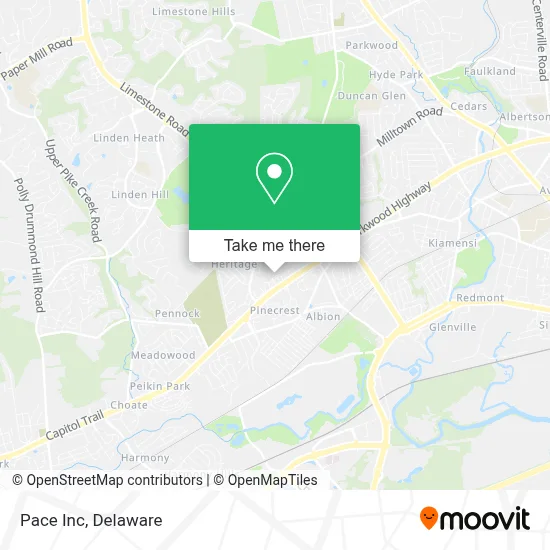 Pace Inc map