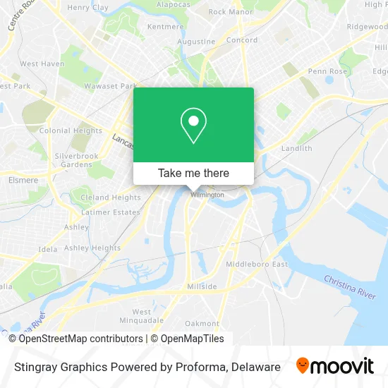 Stingray Graphics Powered by Proforma map