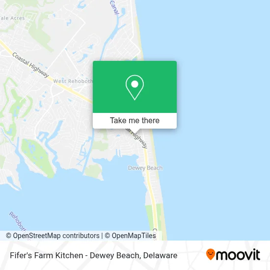Fifer's Farm Kitchen - Dewey Beach map