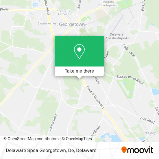 Delaware Spca Georgetown, De map